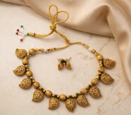 Matte Finish Traditional Mango Necklace