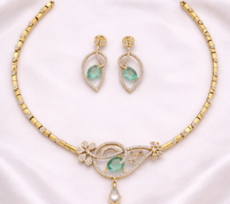 Syamanthakam  Temple Design  Necklace SMKM040110