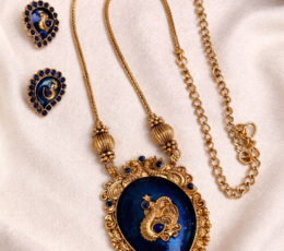 Syamanthakam Peacock Necklace  SMKM040136