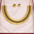 Syamanthakam Double layer coin Necklace  SMKM040130