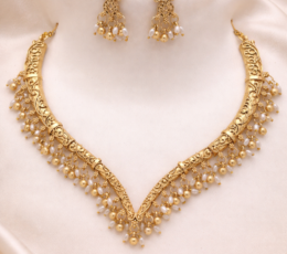 Syamanthakam Imitation gold necklace SMKM04152
