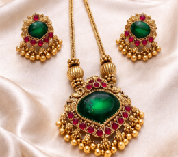 Syamanthakam Imitation gold necklace SMKM04159