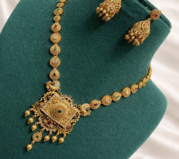 Syamanthakam Imitation gold necklace SMKM04157