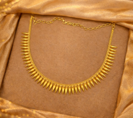 Syamanthakam Traditional Mullamottu Necklace SMKM04078