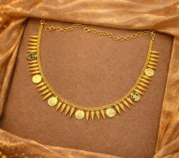 Syamanthakam Traditional Mullamottu Cashu Necklace SMKM04079